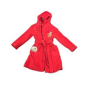 Nick & Nora Toddler Christmas Gingerbread Sock Monkey Robe 4T